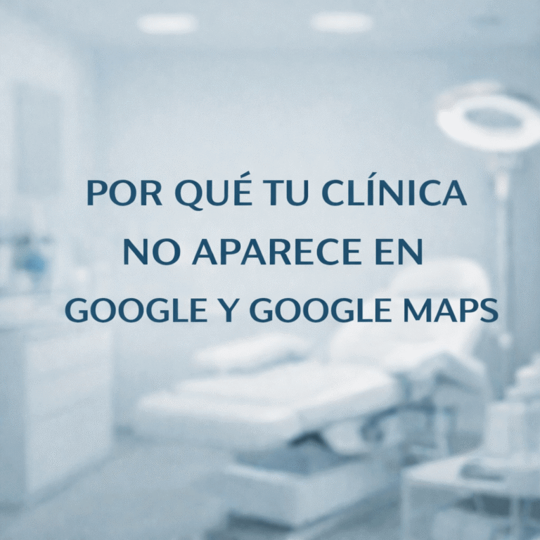 Por qué tu clínica estética no aparece en Google (y cómo solucionarlo)