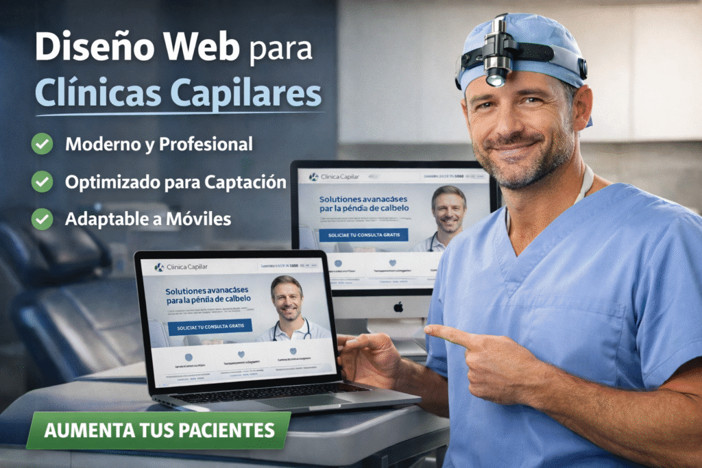 diseño web para clinicas capilares