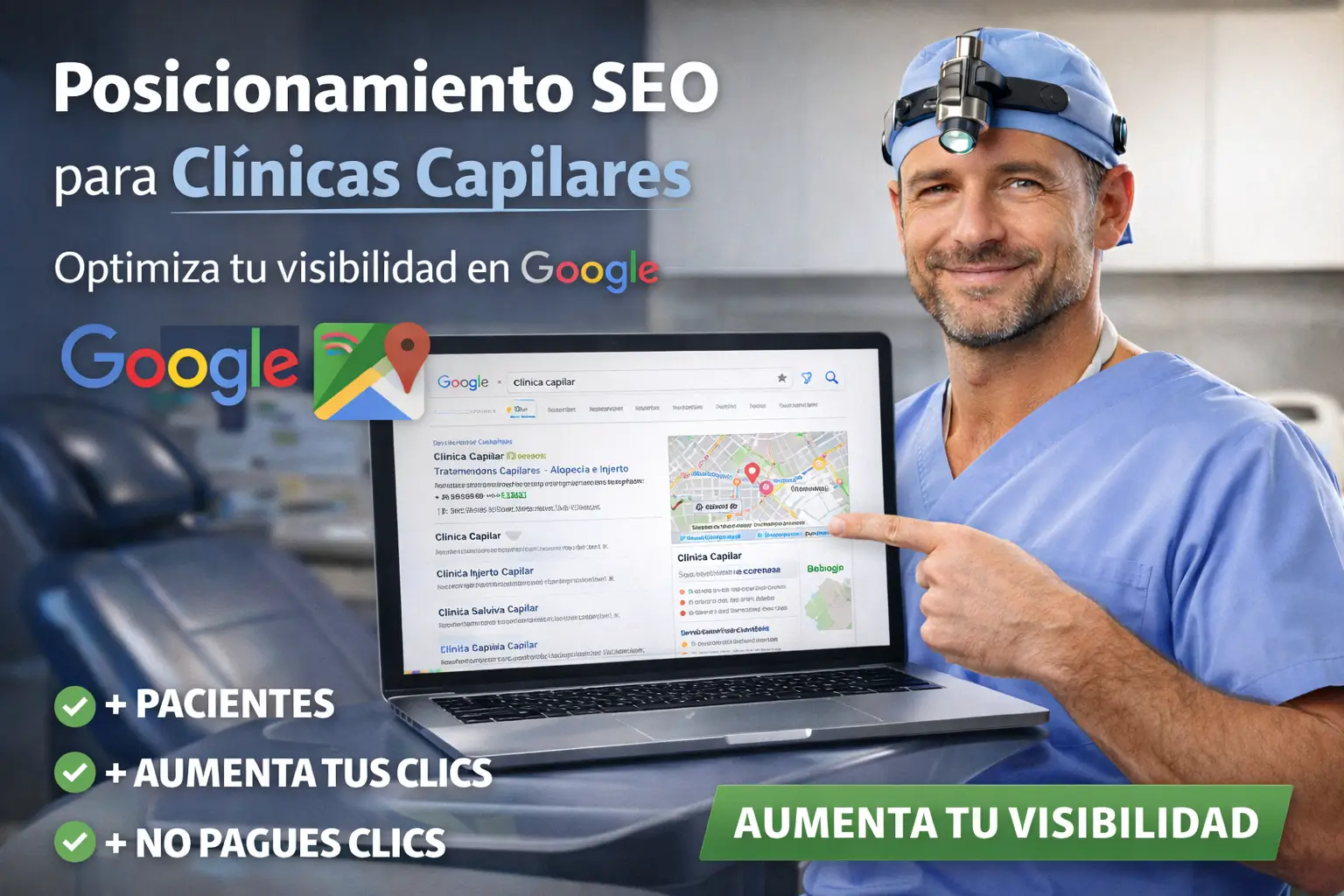 posicionamiento seo en google clinica capilar